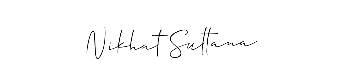 Check out images of Autograph of Nikhat Sultana name. Actor Nikhat Sultana Signature Style. Allison_Script is a professional sign style online. Nikhat Sultana signature style 2 images and pictures png