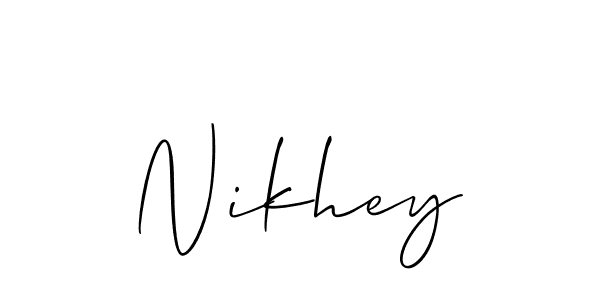 Once you've used our free online signature maker to create your best signature Allison_Script style, it's time to enjoy all of the benefits that Nikhey name signing documents. Nikhey signature style 2 images and pictures png