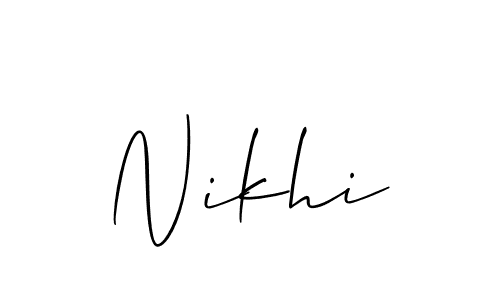 Best and Professional Signature Style for Nikhi. Allison_Script Best Signature Style Collection. Nikhi signature style 2 images and pictures png