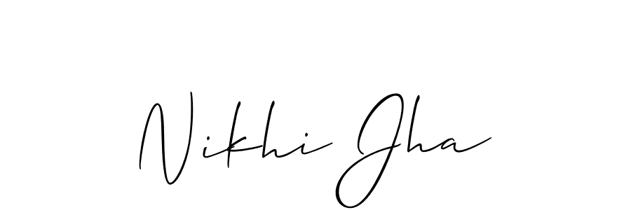 Here are the top 10 professional signature styles for the name Nikhi Jha. These are the best autograph styles you can use for your name. Nikhi Jha signature style 2 images and pictures png