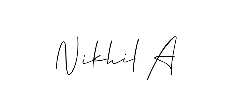 Make a beautiful signature design for name Nikhil A. Use this online signature maker to create a handwritten signature for free. Nikhil A signature style 2 images and pictures png