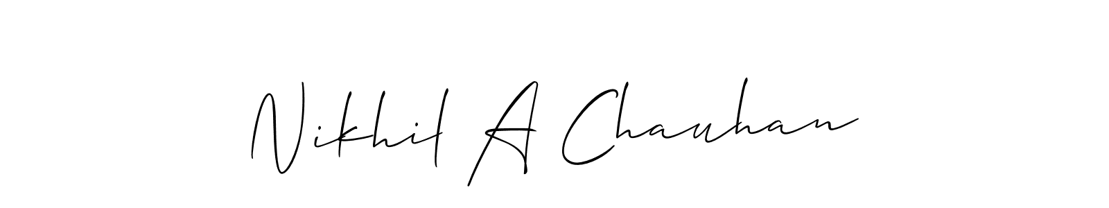 It looks lik you need a new signature style for name Nikhil A Chauhan. Design unique handwritten (Allison_Script) signature with our free signature maker in just a few clicks. Nikhil A Chauhan signature style 2 images and pictures png