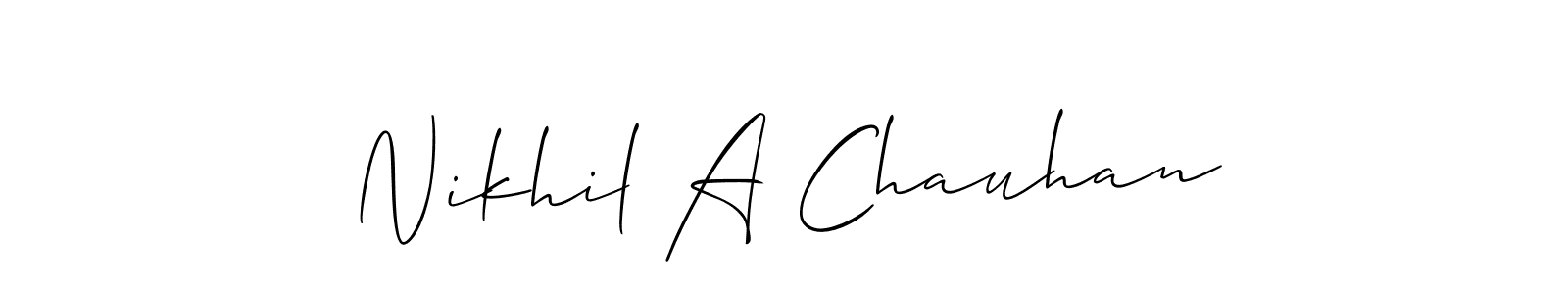 It looks lik you need a new signature style for name Nikhil A Chauhan. Design unique handwritten (Allison_Script) signature with our free signature maker in just a few clicks. Nikhil A Chauhan signature style 2 images and pictures png