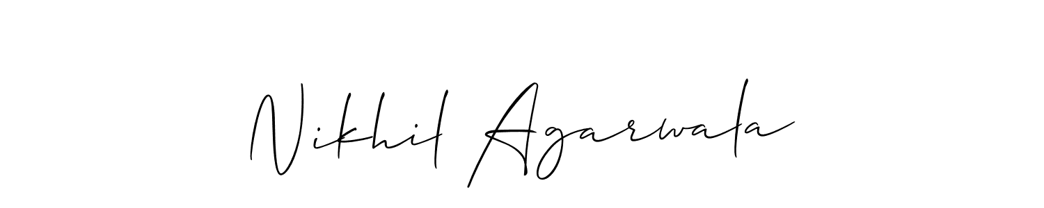 Design your own signature with our free online signature maker. With this signature software, you can create a handwritten (Allison_Script) signature for name Nikhil Agarwala. Nikhil Agarwala signature style 2 images and pictures png