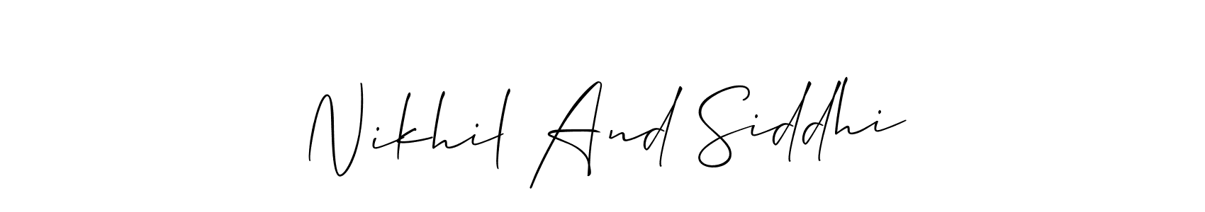 Similarly Allison_Script is the best handwritten signature design. Signature creator online .You can use it as an online autograph creator for name Nikhil And Siddhi. Nikhil And Siddhi signature style 2 images and pictures png