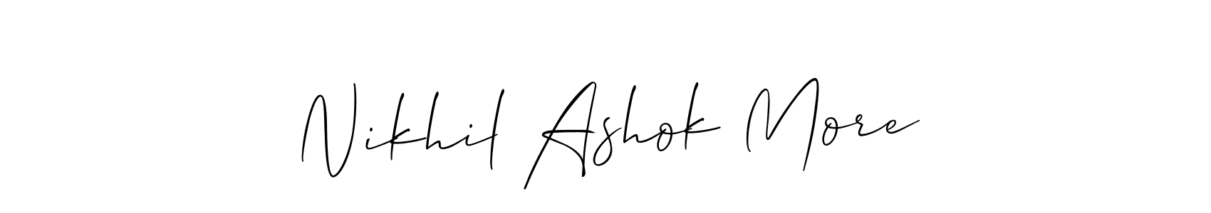 You can use this online signature creator to create a handwritten signature for the name Nikhil Ashok More. This is the best online autograph maker. Nikhil Ashok More signature style 2 images and pictures png