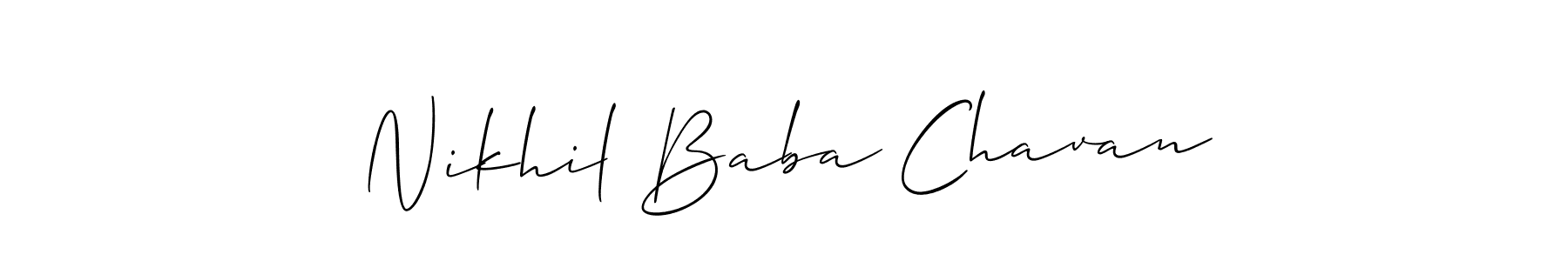 It looks lik you need a new signature style for name Nikhil Baba Chavan. Design unique handwritten (Allison_Script) signature with our free signature maker in just a few clicks. Nikhil Baba Chavan signature style 2 images and pictures png