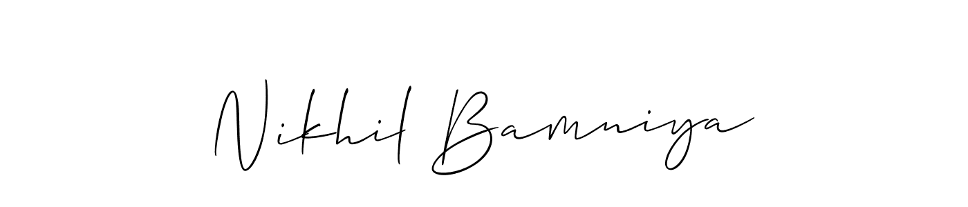 See photos of Nikhil Bamniya official signature by Spectra . Check more albums & portfolios. Read reviews & check more about Allison_Script font. Nikhil Bamniya signature style 2 images and pictures png