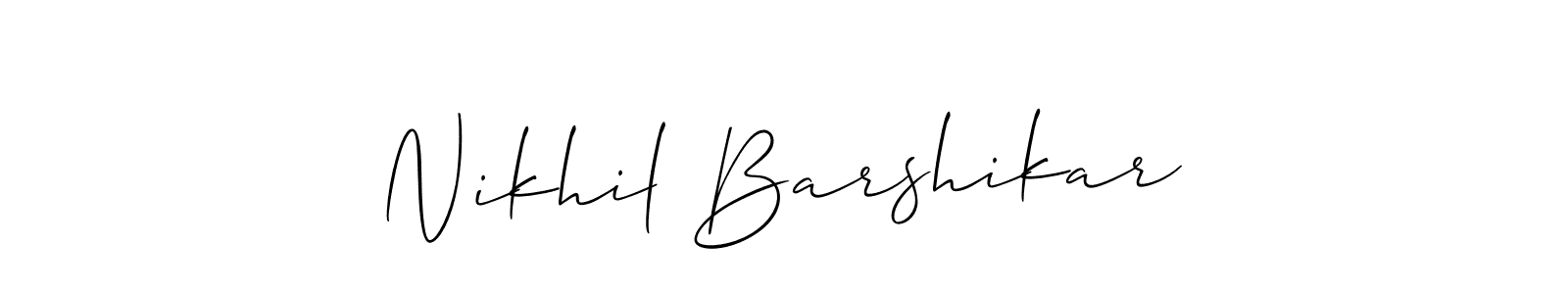 Make a beautiful signature design for name Nikhil Barshikar. Use this online signature maker to create a handwritten signature for free. Nikhil Barshikar signature style 2 images and pictures png