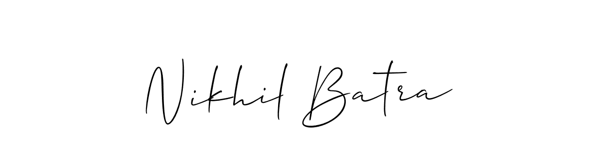 How to Draw Nikhil Batra signature style? Allison_Script is a latest design signature styles for name Nikhil Batra. Nikhil Batra signature style 2 images and pictures png