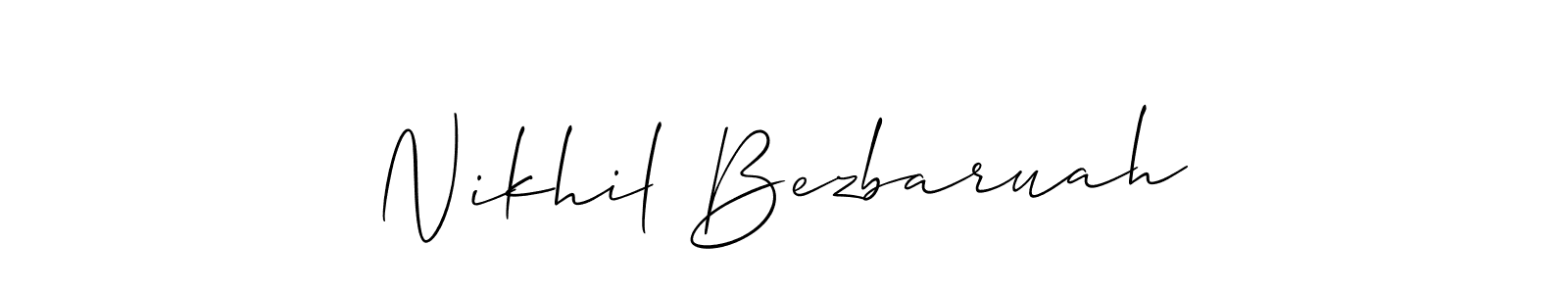 Best and Professional Signature Style for Nikhil Bezbaruah. Allison_Script Best Signature Style Collection. Nikhil Bezbaruah signature style 2 images and pictures png