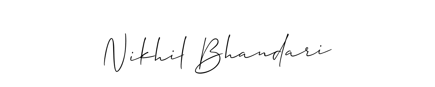 Here are the top 10 professional signature styles for the name Nikhil Bhandari. These are the best autograph styles you can use for your name. Nikhil Bhandari signature style 2 images and pictures png