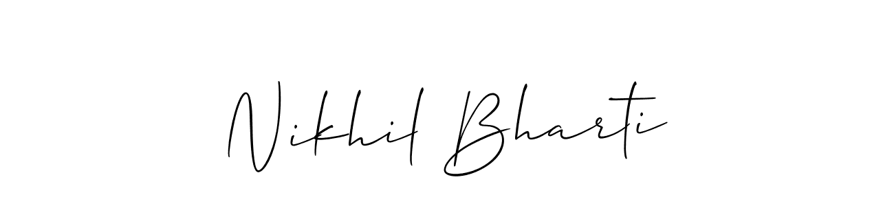Make a beautiful signature design for name Nikhil Bharti. Use this online signature maker to create a handwritten signature for free. Nikhil Bharti signature style 2 images and pictures png