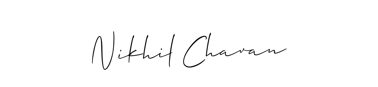 Allison_Script is a professional signature style that is perfect for those who want to add a touch of class to their signature. It is also a great choice for those who want to make their signature more unique. Get Nikhil Chavan name to fancy signature for free. Nikhil Chavan signature style 2 images and pictures png