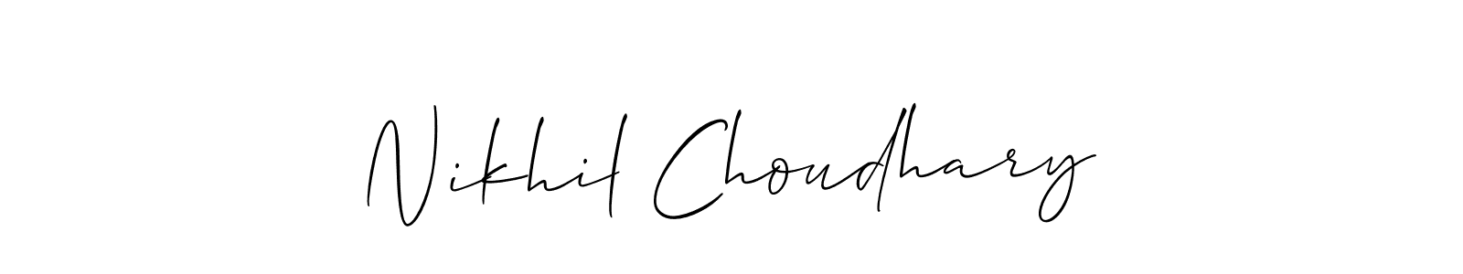 Nikhil Choudhary stylish signature style. Best Handwritten Sign (Allison_Script) for my name. Handwritten Signature Collection Ideas for my name Nikhil Choudhary. Nikhil Choudhary signature style 2 images and pictures png