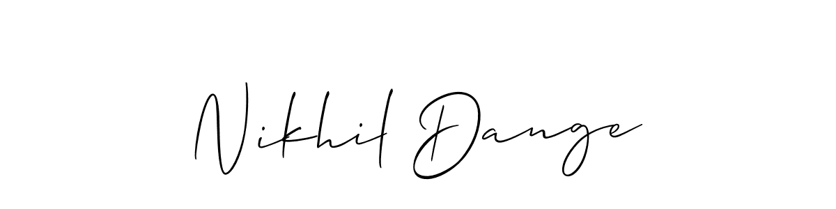 Nikhil Dange stylish signature style. Best Handwritten Sign (Allison_Script) for my name. Handwritten Signature Collection Ideas for my name Nikhil Dange. Nikhil Dange signature style 2 images and pictures png