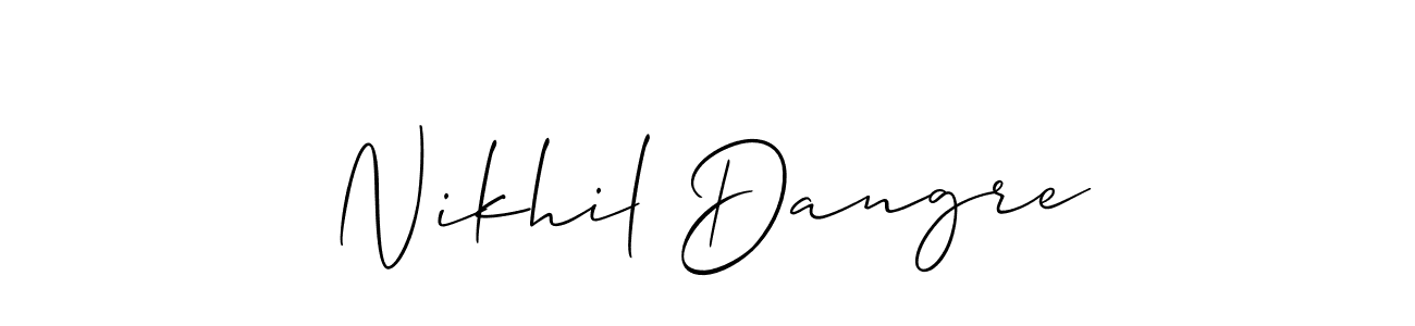 How to Draw Nikhil Dangre signature style? Allison_Script is a latest design signature styles for name Nikhil Dangre. Nikhil Dangre signature style 2 images and pictures png
