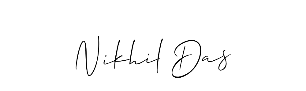 How to make Nikhil Das name signature. Use Allison_Script style for creating short signs online. This is the latest handwritten sign. Nikhil Das signature style 2 images and pictures png