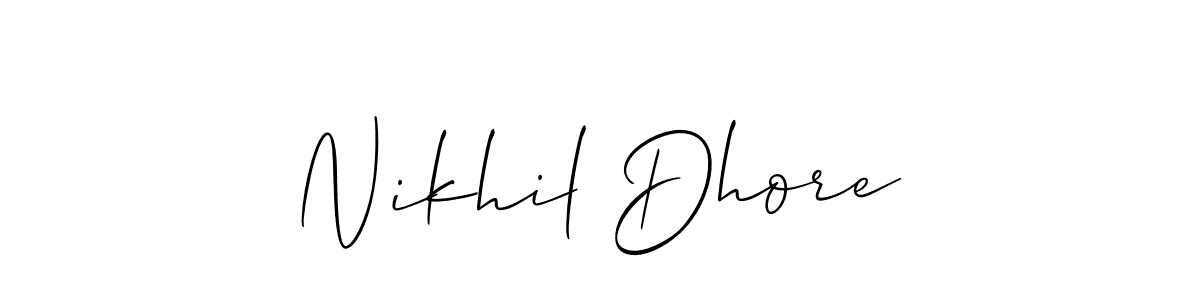 Make a beautiful signature design for name Nikhil Dhore. Use this online signature maker to create a handwritten signature for free. Nikhil Dhore signature style 2 images and pictures png