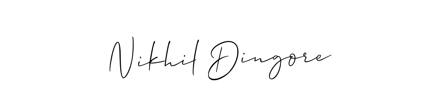 if you are searching for the best signature style for your name Nikhil Dingore. so please give up your signature search. here we have designed multiple signature styles  using Allison_Script. Nikhil Dingore signature style 2 images and pictures png