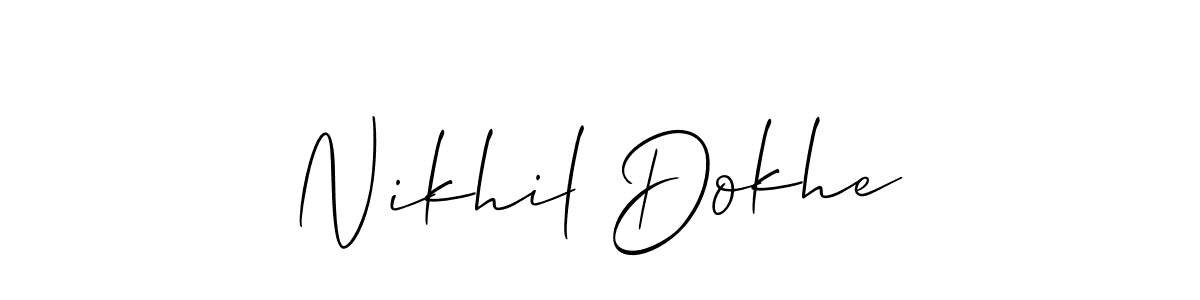 Best and Professional Signature Style for Nikhil Dokhe. Allison_Script Best Signature Style Collection. Nikhil Dokhe signature style 2 images and pictures png