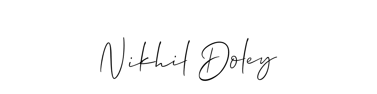 Best and Professional Signature Style for Nikhil Doley. Allison_Script Best Signature Style Collection. Nikhil Doley signature style 2 images and pictures png