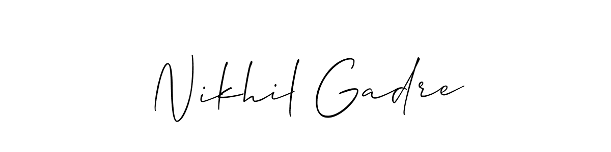 Design your own signature with our free online signature maker. With this signature software, you can create a handwritten (Allison_Script) signature for name Nikhil Gadre. Nikhil Gadre signature style 2 images and pictures png