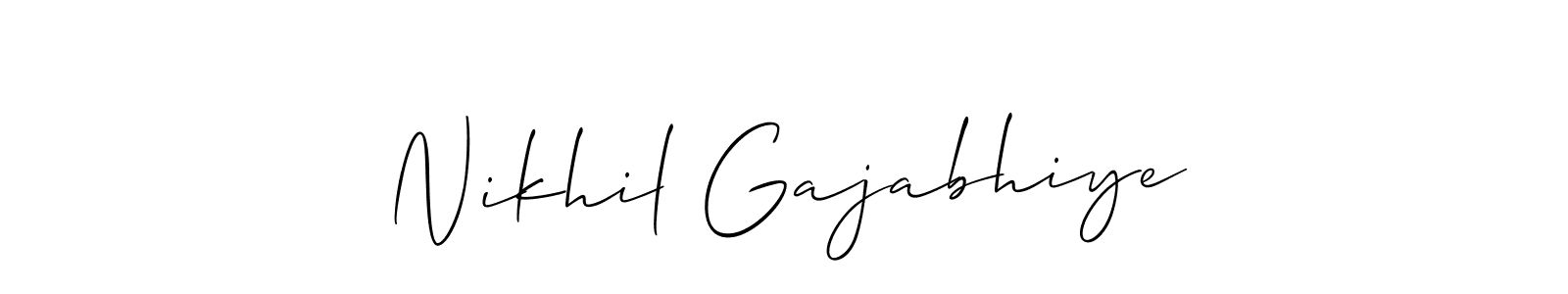 Create a beautiful signature design for name Nikhil Gajabhiye. With this signature (Allison_Script) fonts, you can make a handwritten signature for free. Nikhil Gajabhiye signature style 2 images and pictures png