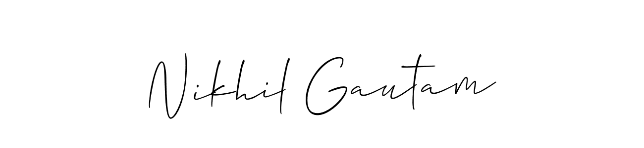 Also You can easily find your signature by using the search form. We will create Nikhil Gautam name handwritten signature images for you free of cost using Allison_Script sign style. Nikhil Gautam signature style 2 images and pictures png