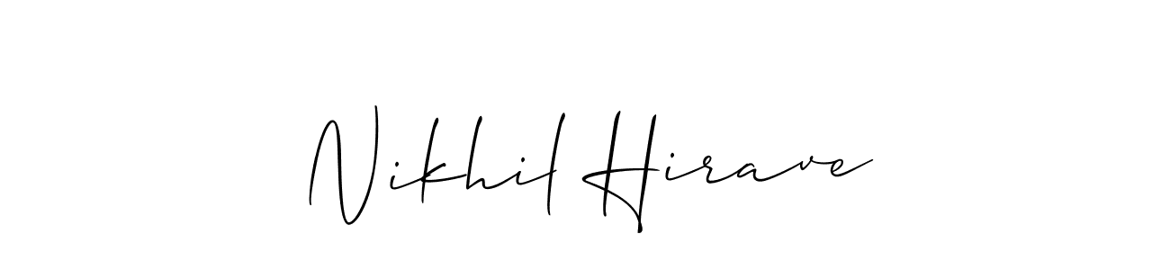 Design your own signature with our free online signature maker. With this signature software, you can create a handwritten (Allison_Script) signature for name Nikhil Hirave. Nikhil Hirave signature style 2 images and pictures png