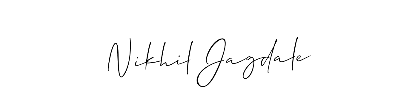 Make a short Nikhil Jagdale signature style. Manage your documents anywhere anytime using Allison_Script. Create and add eSignatures, submit forms, share and send files easily. Nikhil Jagdale signature style 2 images and pictures png