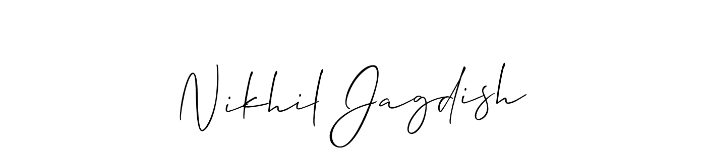 How to Draw Nikhil Jagdish signature style? Allison_Script is a latest design signature styles for name Nikhil Jagdish. Nikhil Jagdish signature style 2 images and pictures png