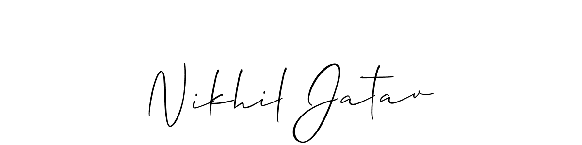 It looks lik you need a new signature style for name Nikhil Jatav. Design unique handwritten (Allison_Script) signature with our free signature maker in just a few clicks. Nikhil Jatav signature style 2 images and pictures png