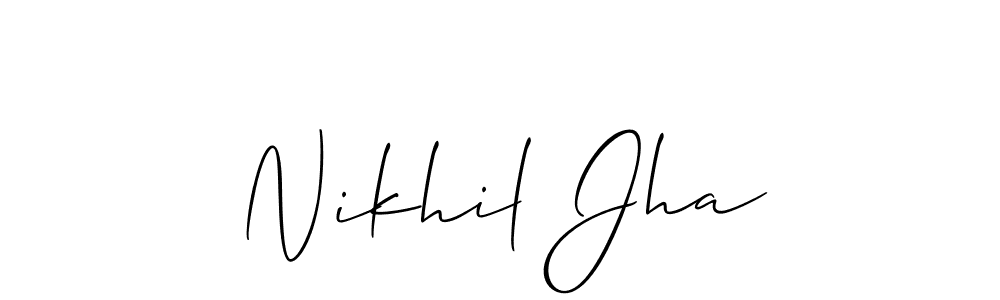 It looks lik you need a new signature style for name Nikhil Jha. Design unique handwritten (Allison_Script) signature with our free signature maker in just a few clicks. Nikhil Jha signature style 2 images and pictures png