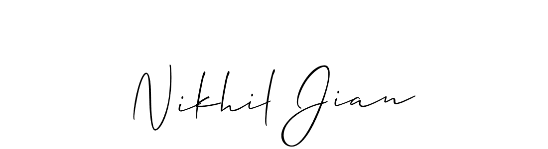 Also we have Nikhil Jian name is the best signature style. Create professional handwritten signature collection using Allison_Script autograph style. Nikhil Jian signature style 2 images and pictures png