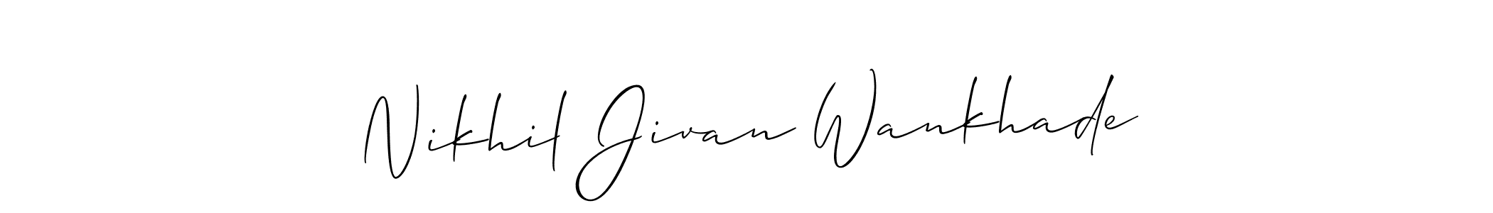 It looks lik you need a new signature style for name Nikhil Jivan Wankhade. Design unique handwritten (Allison_Script) signature with our free signature maker in just a few clicks. Nikhil Jivan Wankhade signature style 2 images and pictures png