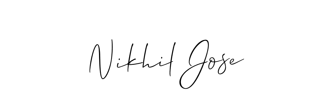 Create a beautiful signature design for name Nikhil Jose. With this signature (Allison_Script) fonts, you can make a handwritten signature for free. Nikhil Jose signature style 2 images and pictures png