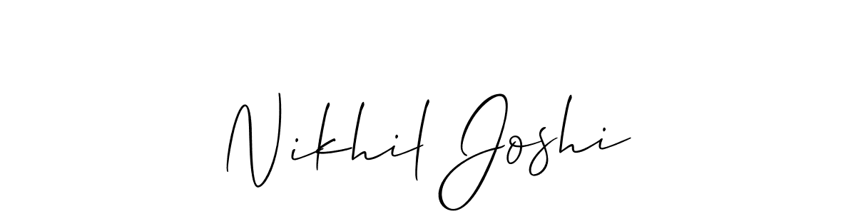 Use a signature maker to create a handwritten signature online. With this signature software, you can design (Allison_Script) your own signature for name Nikhil Joshi. Nikhil Joshi signature style 2 images and pictures png