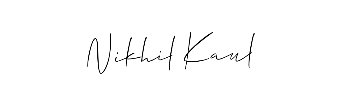Also You can easily find your signature by using the search form. We will create Nikhil Kaul name handwritten signature images for you free of cost using Allison_Script sign style. Nikhil Kaul signature style 2 images and pictures png