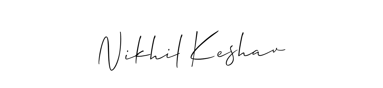 if you are searching for the best signature style for your name Nikhil Keshav. so please give up your signature search. here we have designed multiple signature styles  using Allison_Script. Nikhil Keshav signature style 2 images and pictures png