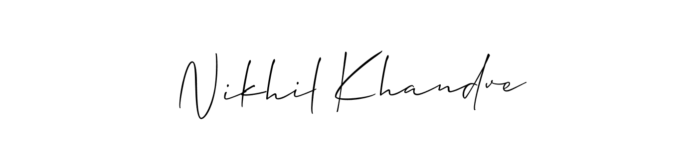 Design your own signature with our free online signature maker. With this signature software, you can create a handwritten (Allison_Script) signature for name Nikhil Khandve. Nikhil Khandve signature style 2 images and pictures png