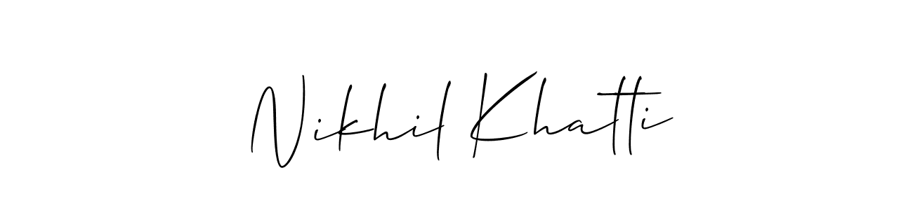 Best and Professional Signature Style for Nikhil Khatti. Allison_Script Best Signature Style Collection. Nikhil Khatti signature style 2 images and pictures png