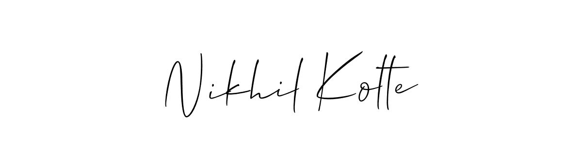 if you are searching for the best signature style for your name Nikhil Kolte. so please give up your signature search. here we have designed multiple signature styles  using Allison_Script. Nikhil Kolte signature style 2 images and pictures png