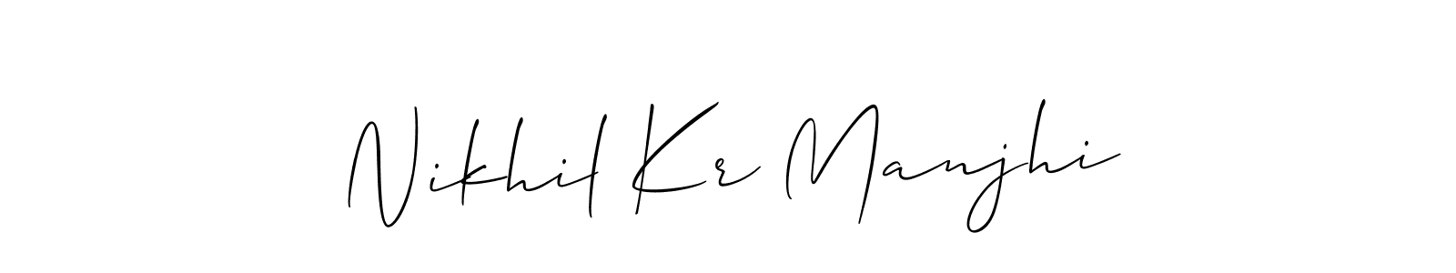 Nikhil Kr Manjhi stylish signature style. Best Handwritten Sign (Allison_Script) for my name. Handwritten Signature Collection Ideas for my name Nikhil Kr Manjhi. Nikhil Kr Manjhi signature style 2 images and pictures png