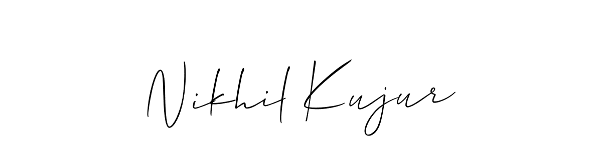 Nikhil Kujur stylish signature style. Best Handwritten Sign (Allison_Script) for my name. Handwritten Signature Collection Ideas for my name Nikhil Kujur. Nikhil Kujur signature style 2 images and pictures png