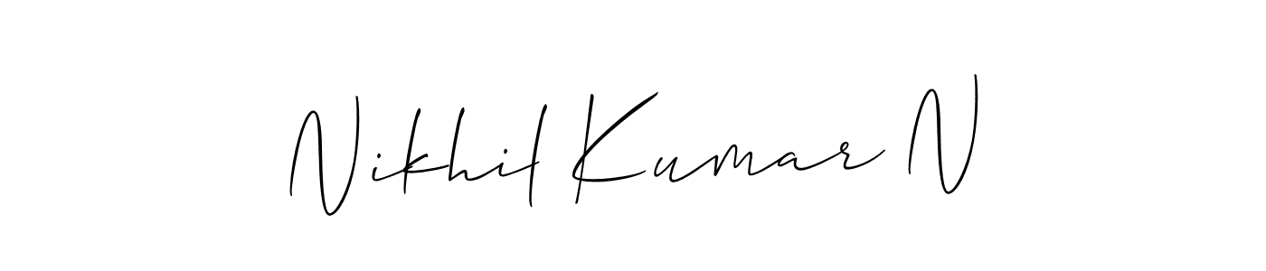 Check out images of Autograph of Nikhil Kumar N name. Actor Nikhil Kumar N Signature Style. Allison_Script is a professional sign style online. Nikhil Kumar N signature style 2 images and pictures png