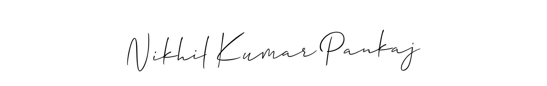 Make a beautiful signature design for name Nikhil Kumar Pankaj. Use this online signature maker to create a handwritten signature for free. Nikhil Kumar Pankaj signature style 2 images and pictures png