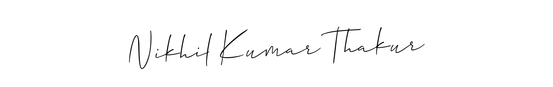 Design your own signature with our free online signature maker. With this signature software, you can create a handwritten (Allison_Script) signature for name Nikhil Kumar Thakur. Nikhil Kumar Thakur signature style 2 images and pictures png