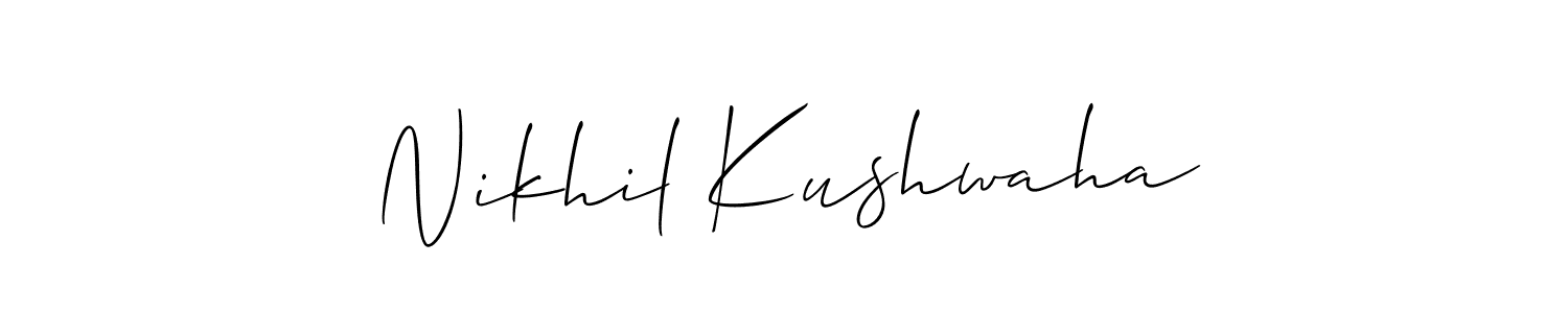 Make a short Nikhil Kushwaha signature style. Manage your documents anywhere anytime using Allison_Script. Create and add eSignatures, submit forms, share and send files easily. Nikhil Kushwaha signature style 2 images and pictures png