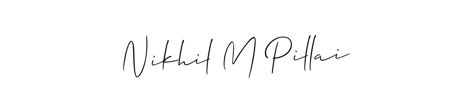 Best and Professional Signature Style for Nikhil M Pillai. Allison_Script Best Signature Style Collection. Nikhil M Pillai signature style 2 images and pictures png